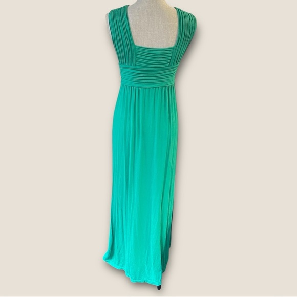Max Studio Green Sleeveless Pleated Bodice Maxi Dress Size Small - Picture 3 of 11